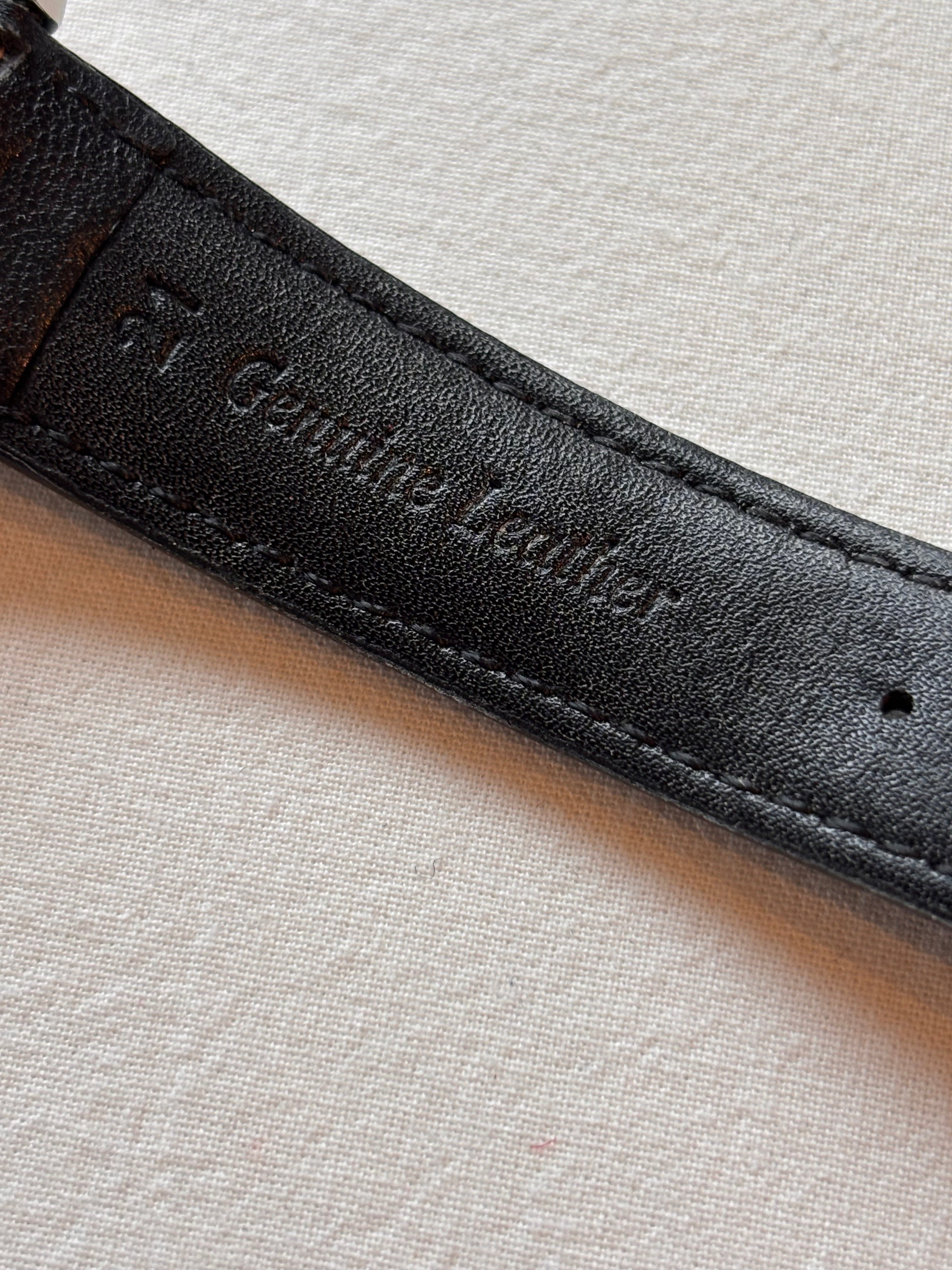 Tommy Hilfiger Multifunction Watch – Black Dial – Genuine Leather Strap
