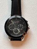 Tommy Hilfiger Multifunction Watch – Black Dial – Genuine Leather Strap