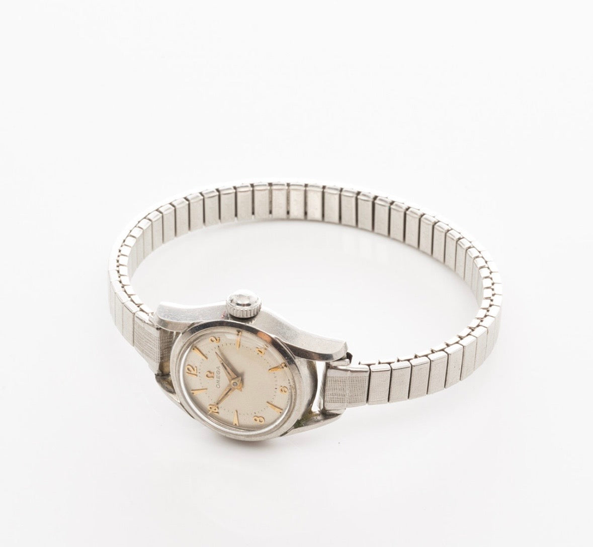 Vintage Omega Ladies Watch – Swiss Hand-Wound – Stainless Steel – Original Cream Dial