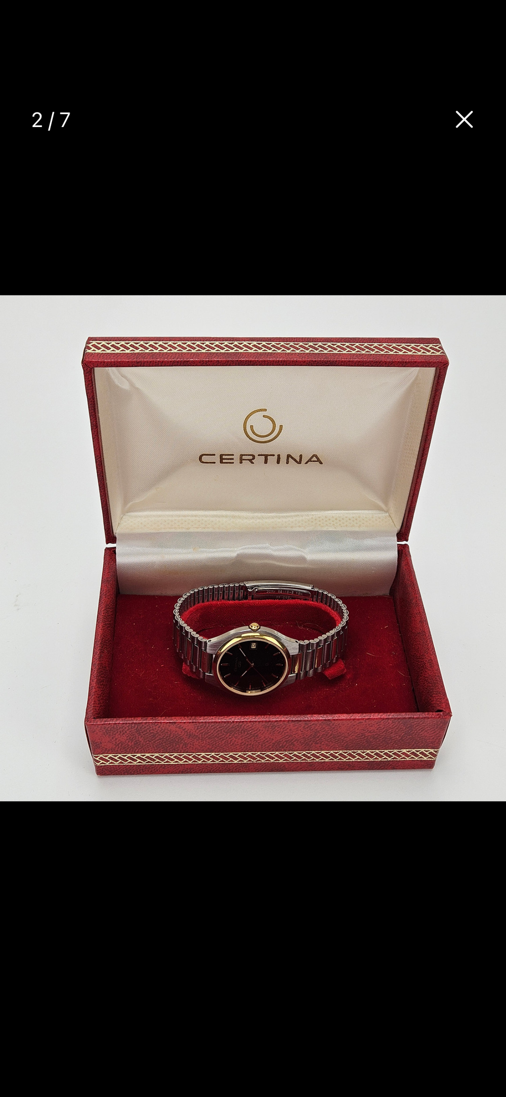 Certina DS Quartz Two-Tone Vintage Swiss Watch | Sapphire Crystal | Original Bracelet & Box