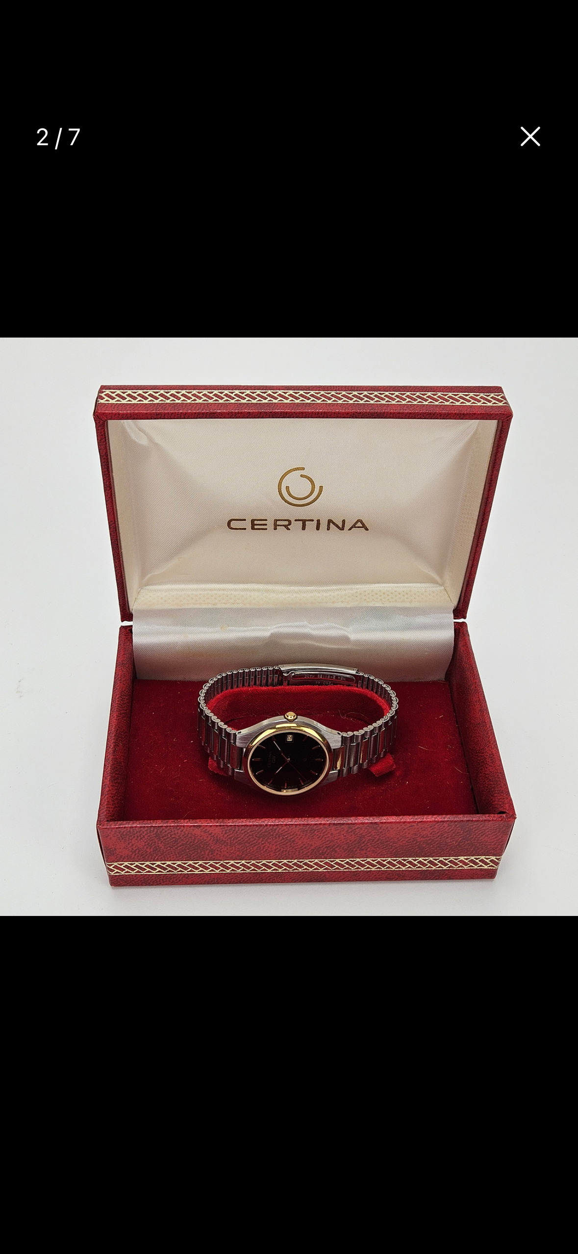 Certina DS Quartz Two-Tone Vintage Swiss Watch | Sapphire Crystal | Original Bracelet & Box