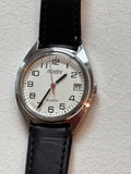 Mortime Classic Quartz Watch – White Dial – Black Leather Strap