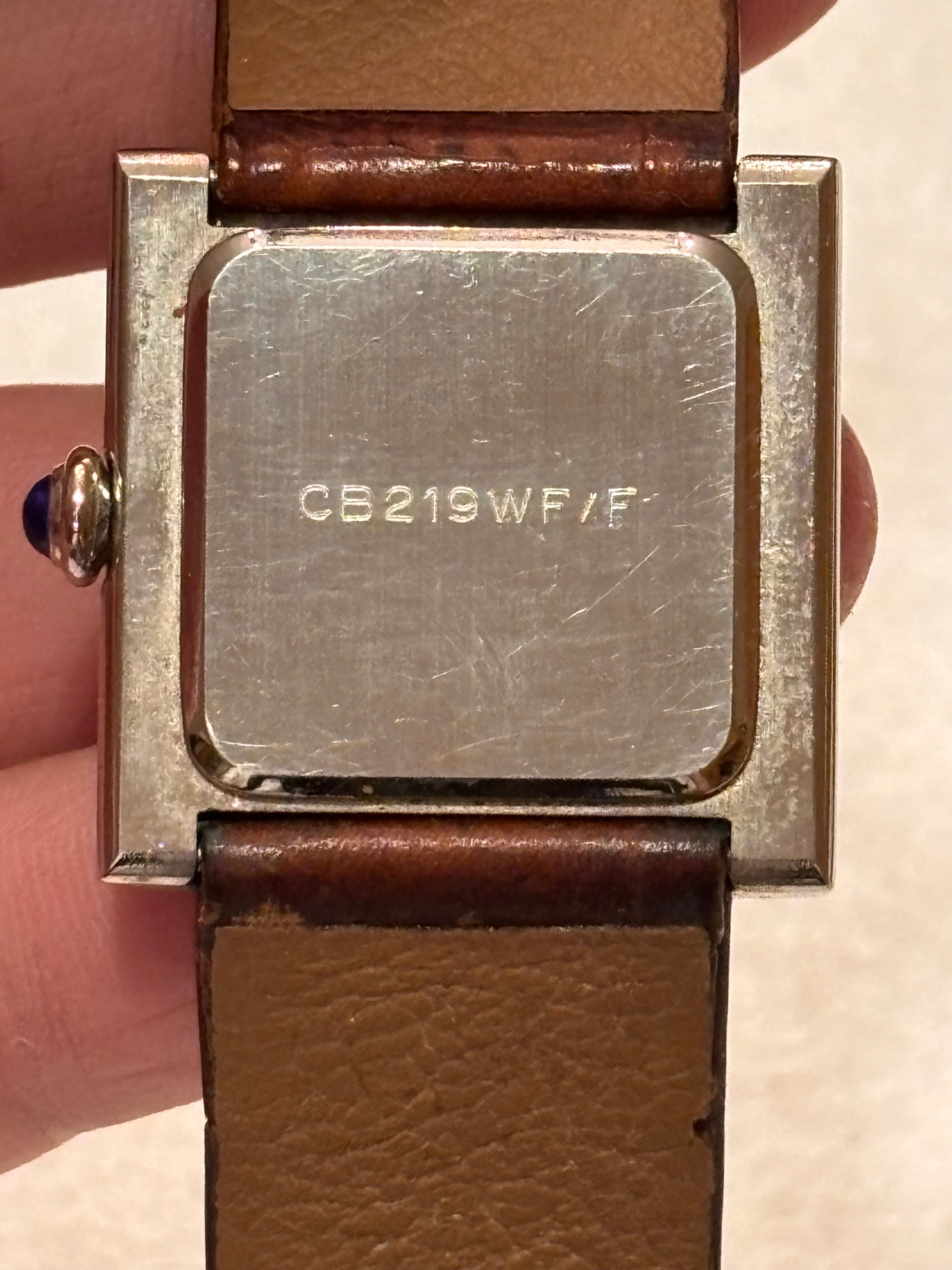 Moretime Square Crystal Bezel Watch – Brown Dial – Leather Strap – Quartz