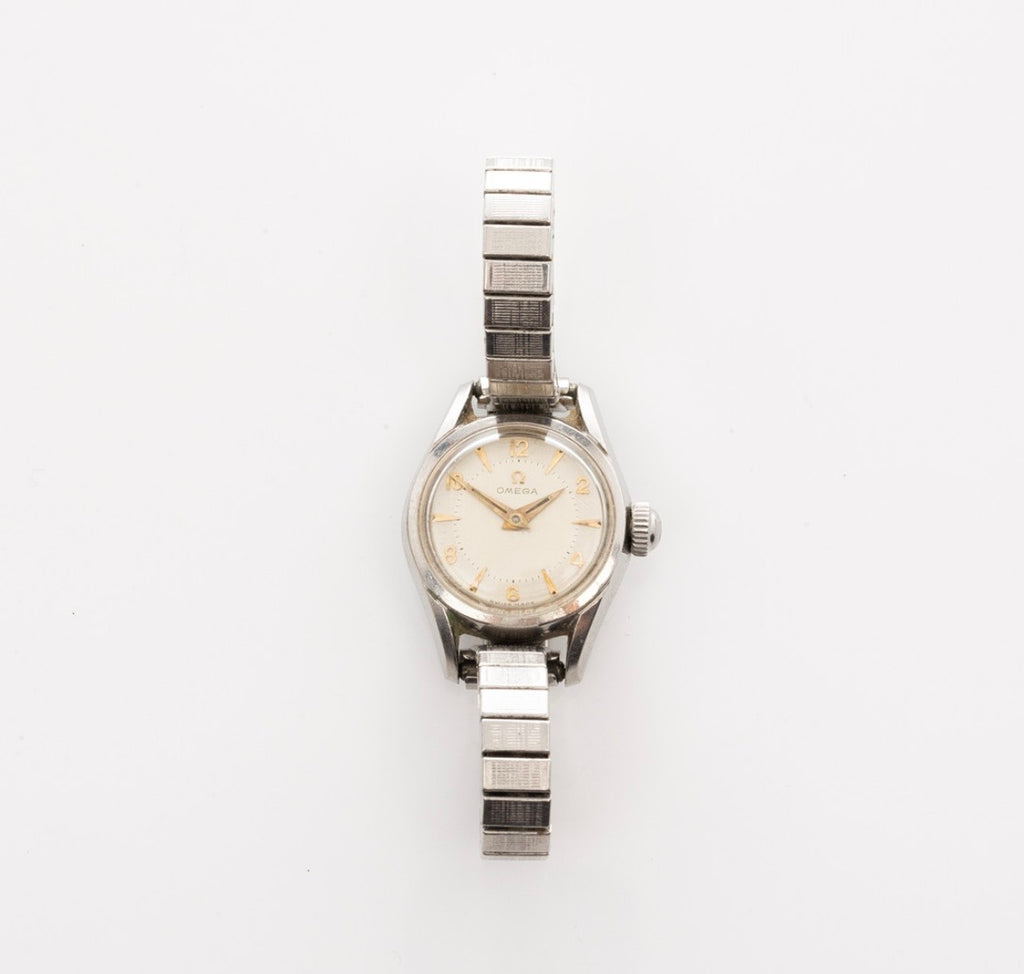 Vintage Omega Ladies Watch – Swiss Hand-Wound – Stainless Steel – Original Cream Dial