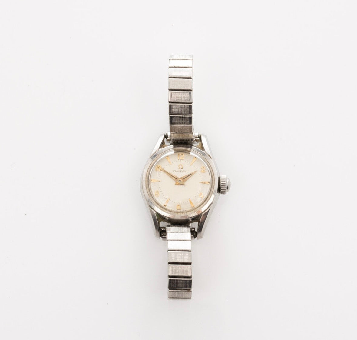 Vintage Omega Ladies Watch – Swiss Hand-Wound – Stainless Steel – Original Cream Dial