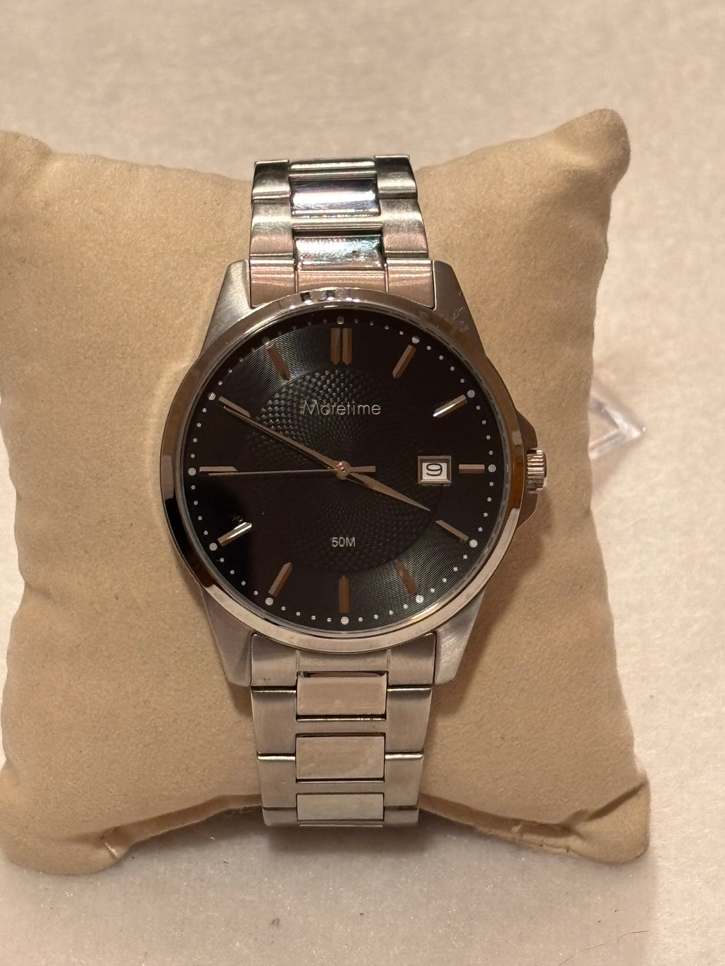 Moretime MG655 Men’s Watch 50M – Black Dial – Stainless Steel – Like New