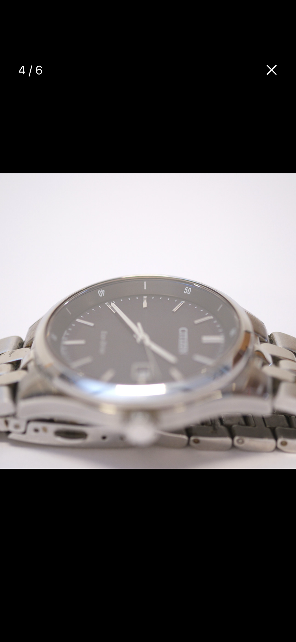 Citizen Eco-Drive Black Dial Solar Watch | Sapphire Crystal | Date | Original Bracelet