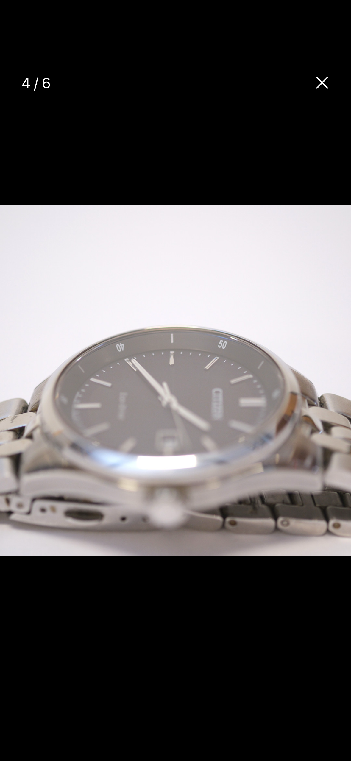 Citizen Eco-Drive Black Dial Solar Watch | Sapphire Crystal | Date | Original Bracelet