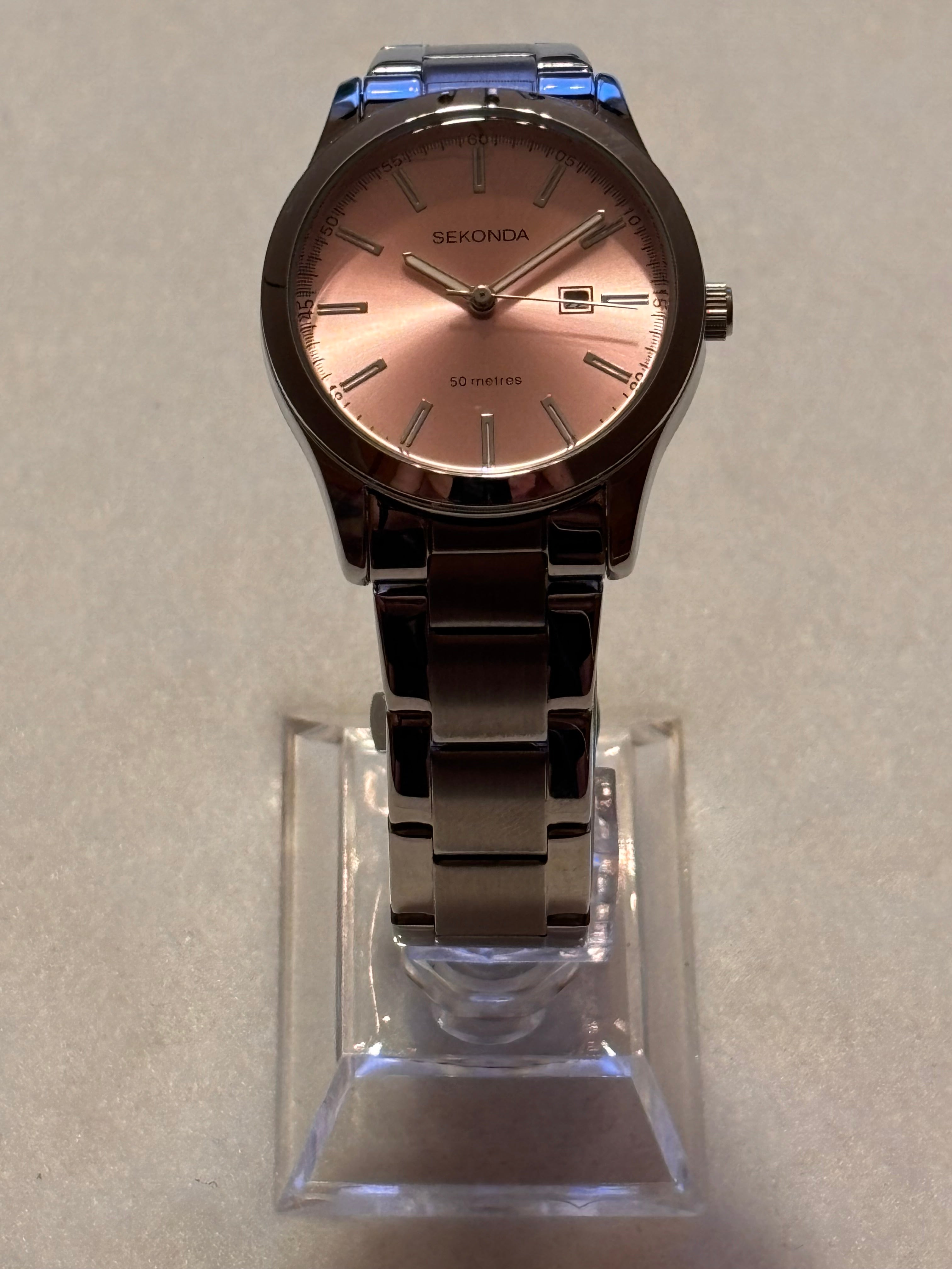 Sekonda Pink Sunburst Dial