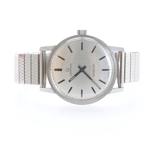 Certina Bristol 190 Vintage Swiss Quartz Watch 34mm | Original Bracelet | With Certina Box