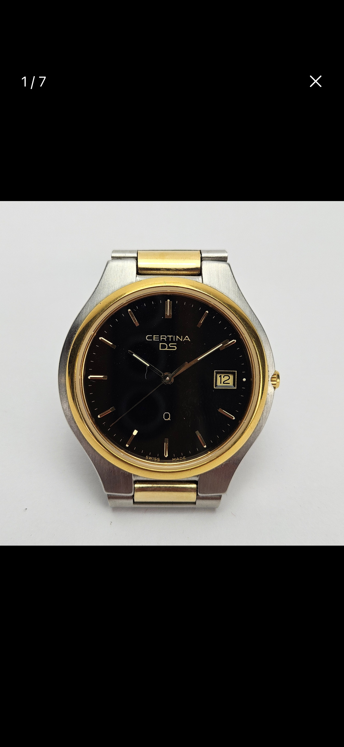 Certina DS Quartz Two-Tone Vintage Swiss Watch | Sapphire Crystal | Original Bracelet & Box
