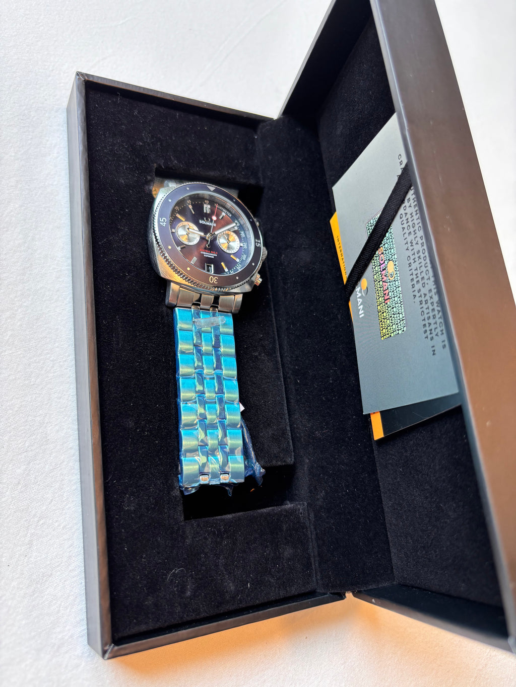 Solmani Luxury Watch Complete Set | Box, Warranty Card & Certificate Brand New
