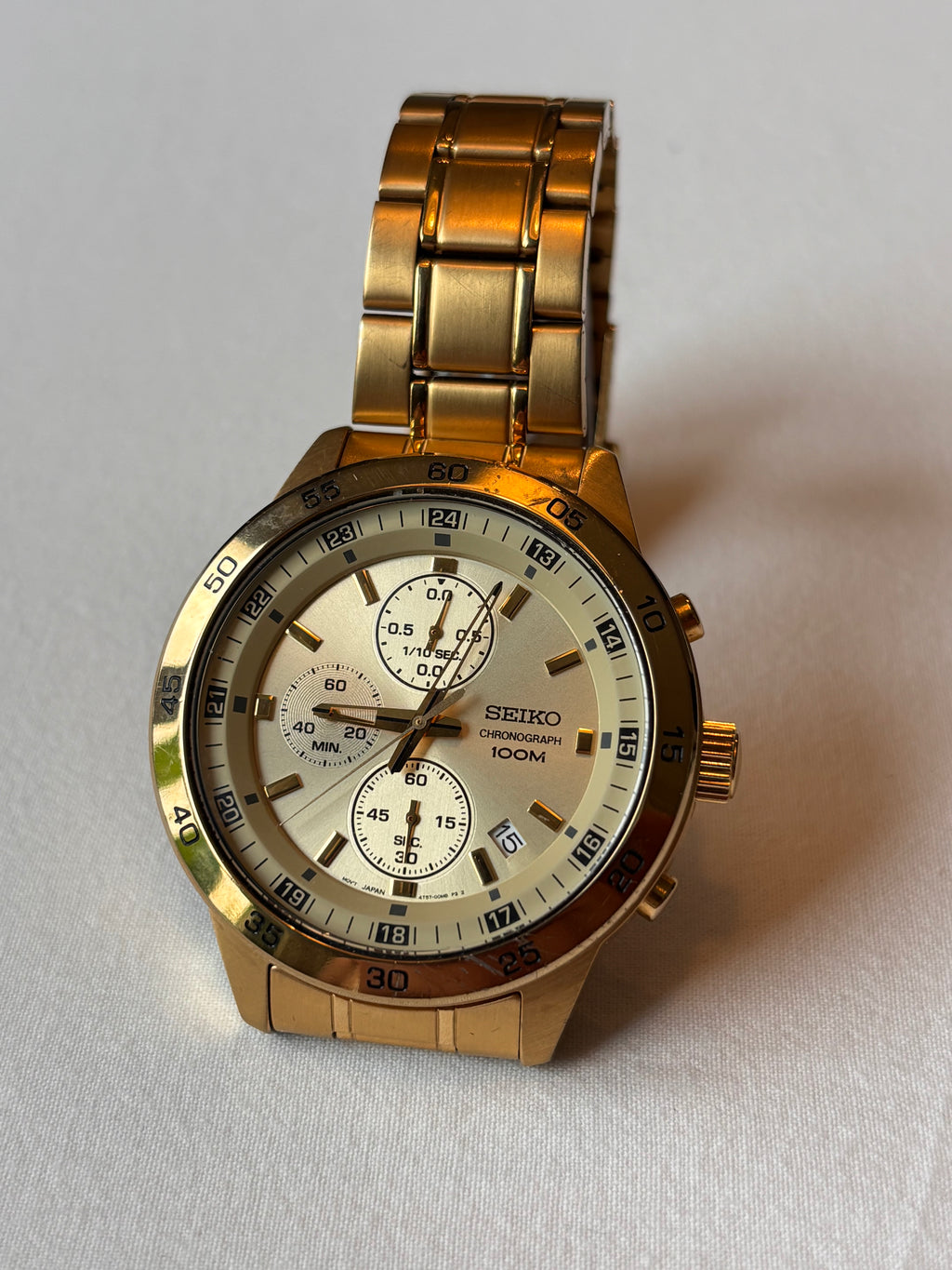 Seiko Chronograph 100M Quartz | White Dial | Ref. 4T57-00K0