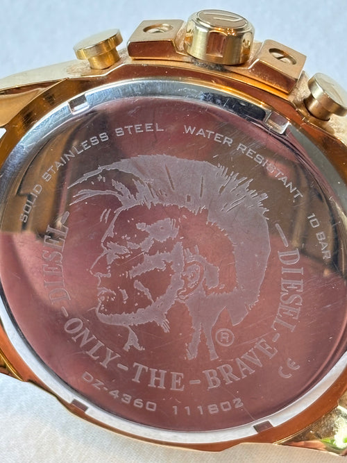 Diesel Only The Brave Chronograph 10 BAR | Gold Tone | Ref. DZ-4360