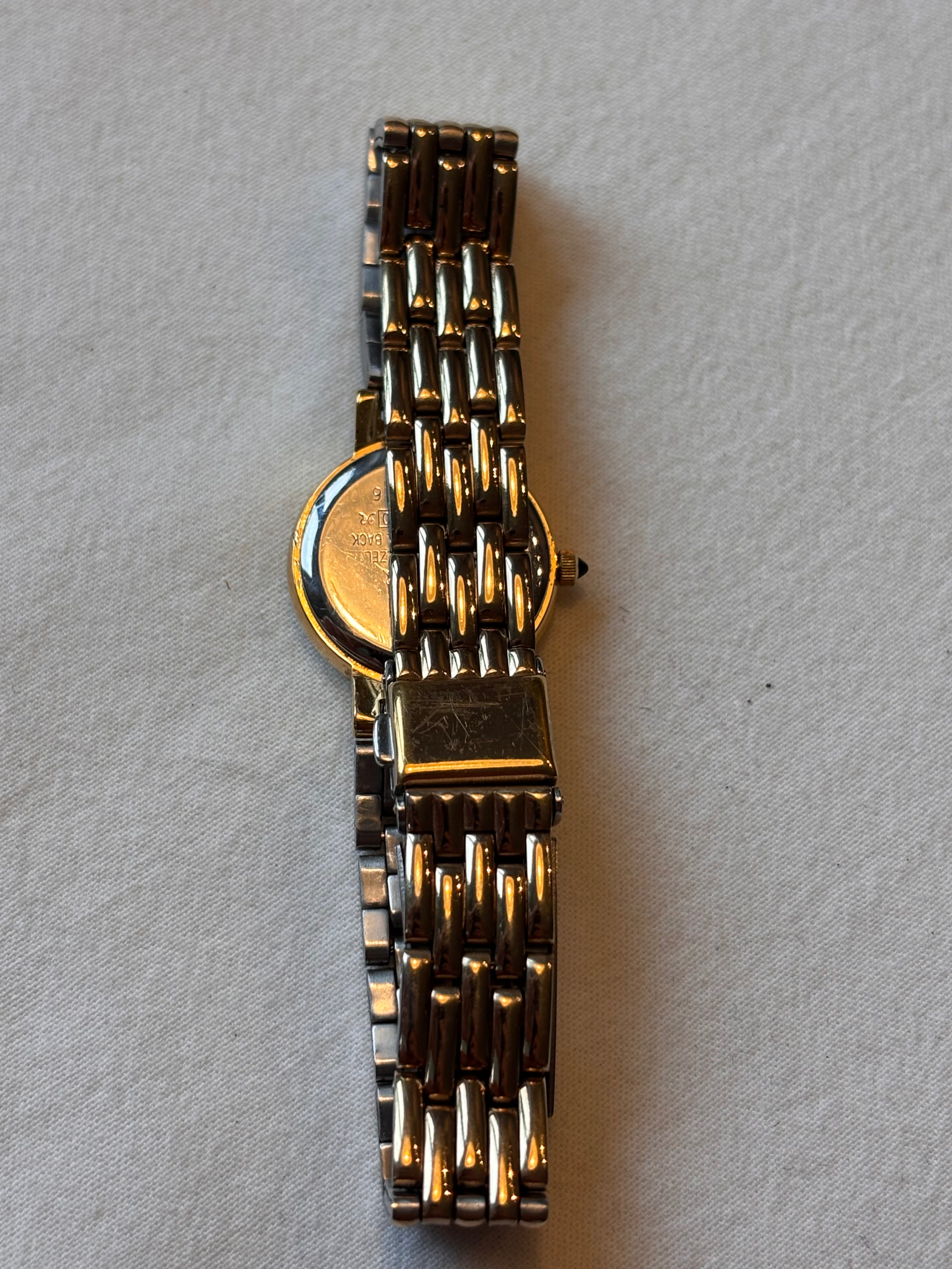 Elegant Vintage Pulsar Quartz Gold Tone Ladies Watch | Roman Numerals | Two-Tone Bracelet | Japan Movement