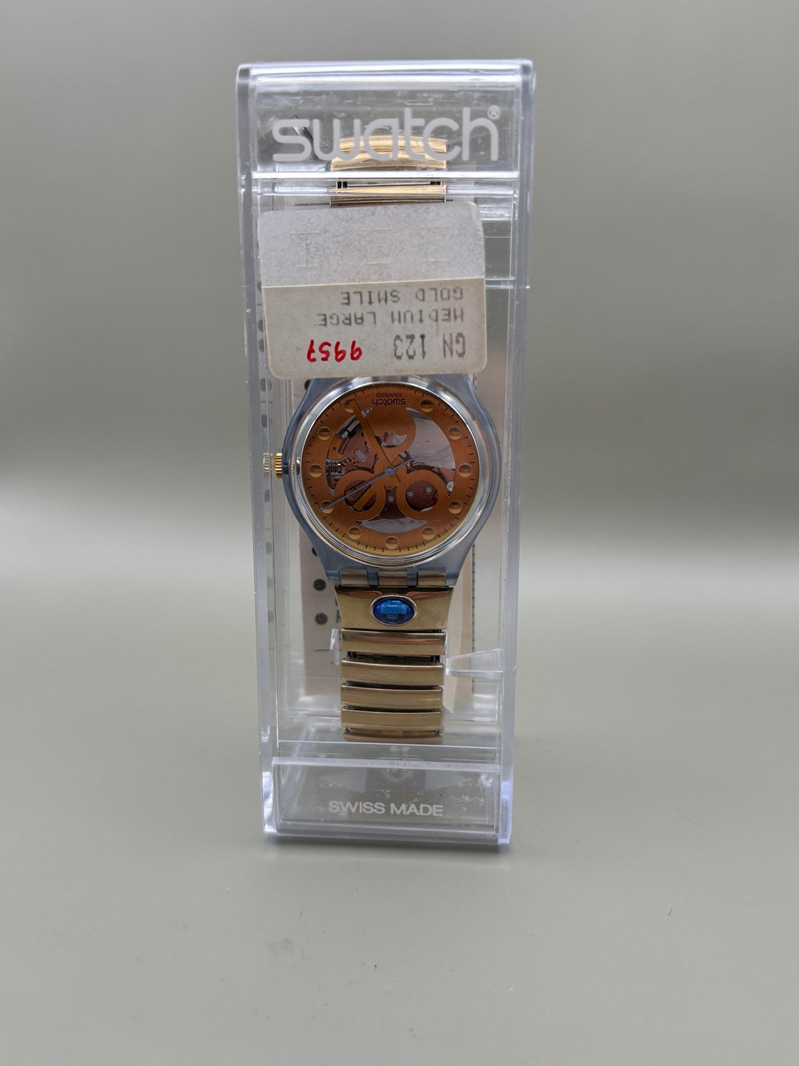 Swatch Gold Bracelet Blue Accent – Swiss Made