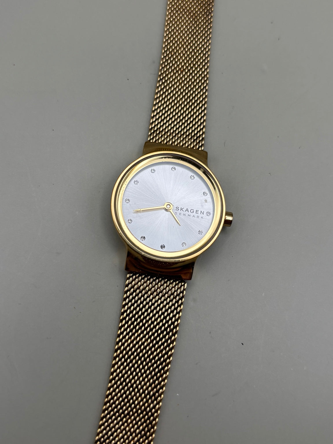Skagen Freja gold-tone watch dial