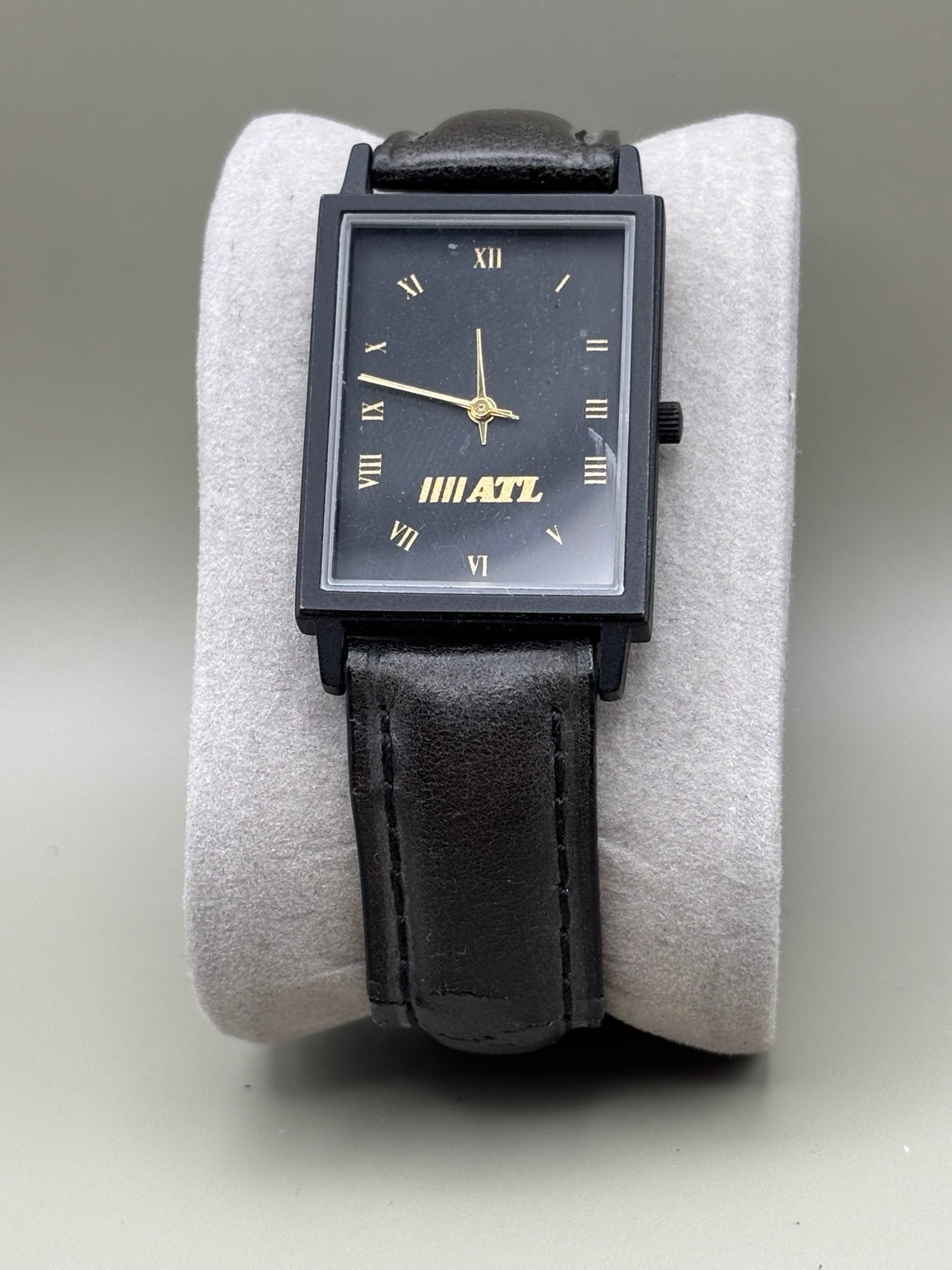 ATL black rectangular watch front