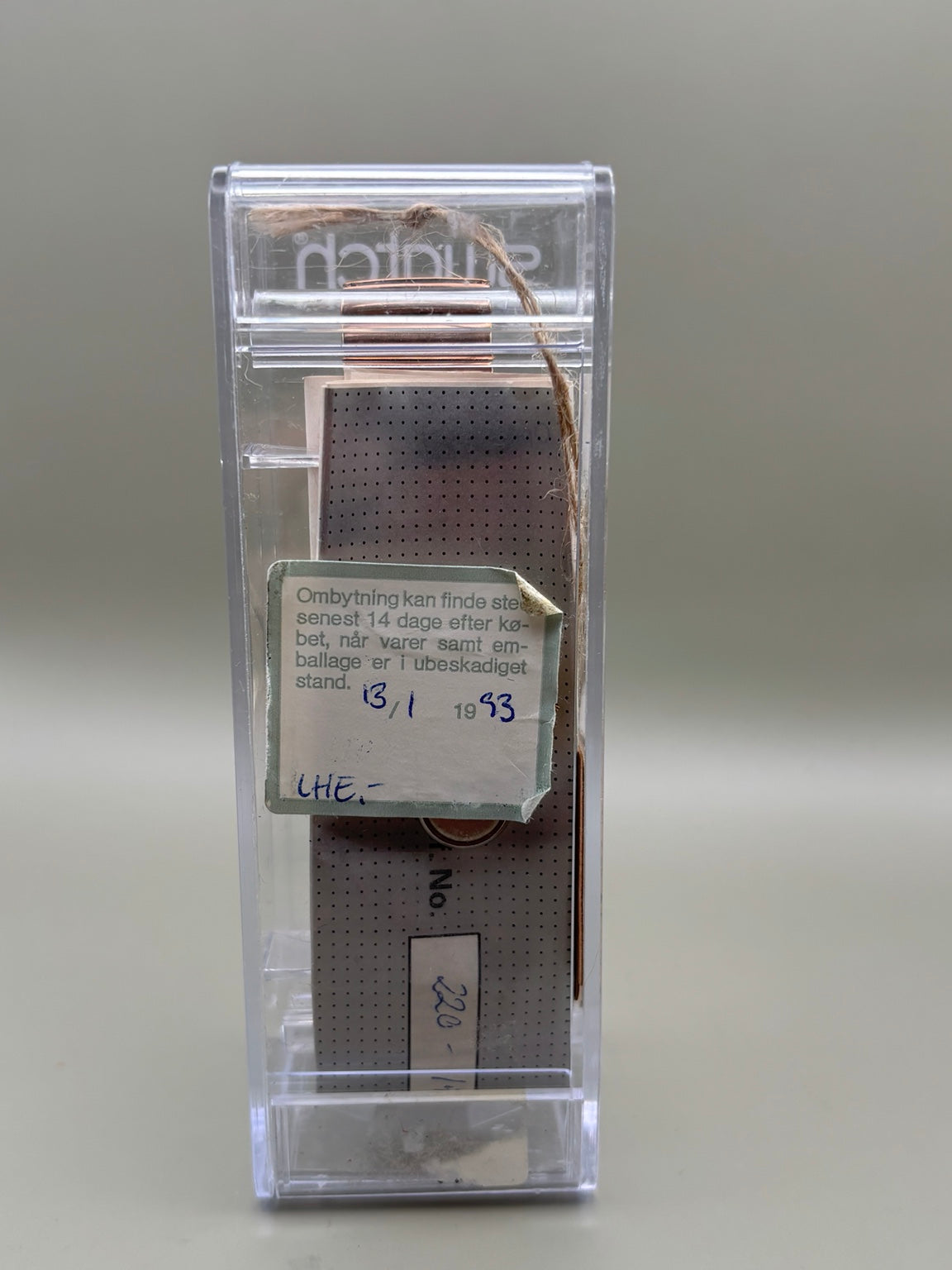 Vintage Swatch original presentation case with dated 1993 label
