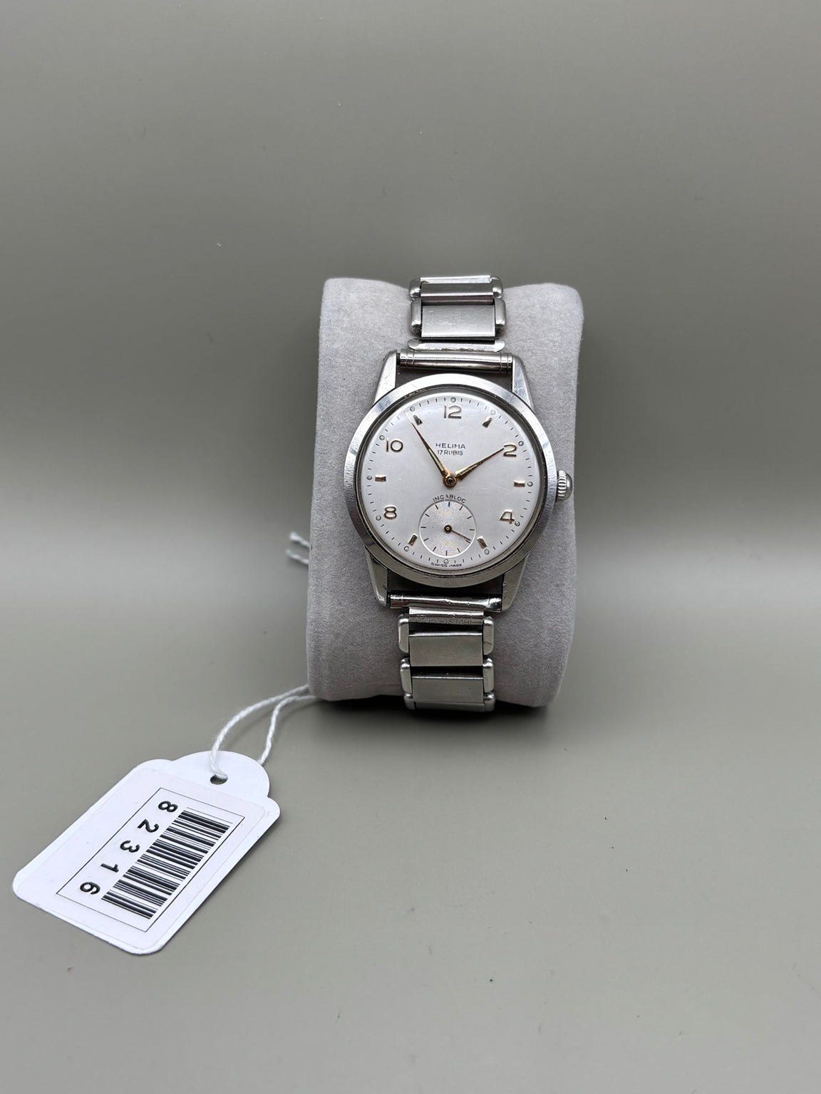Vintage Helima Swiss Made mechanical watch full view
