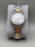 Casio LTP-1302 two tone ladies watch silver dial front