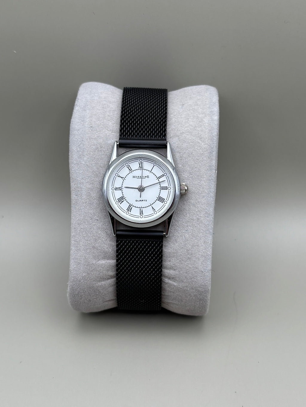 Moretime quartz watch white Roman numeral dial