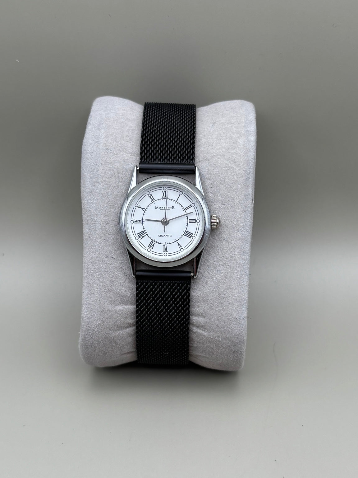 Moretime quartz watch white Roman numeral dial