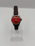 B-Line Swiss 17 Jewels Incabloc red dial watch front view