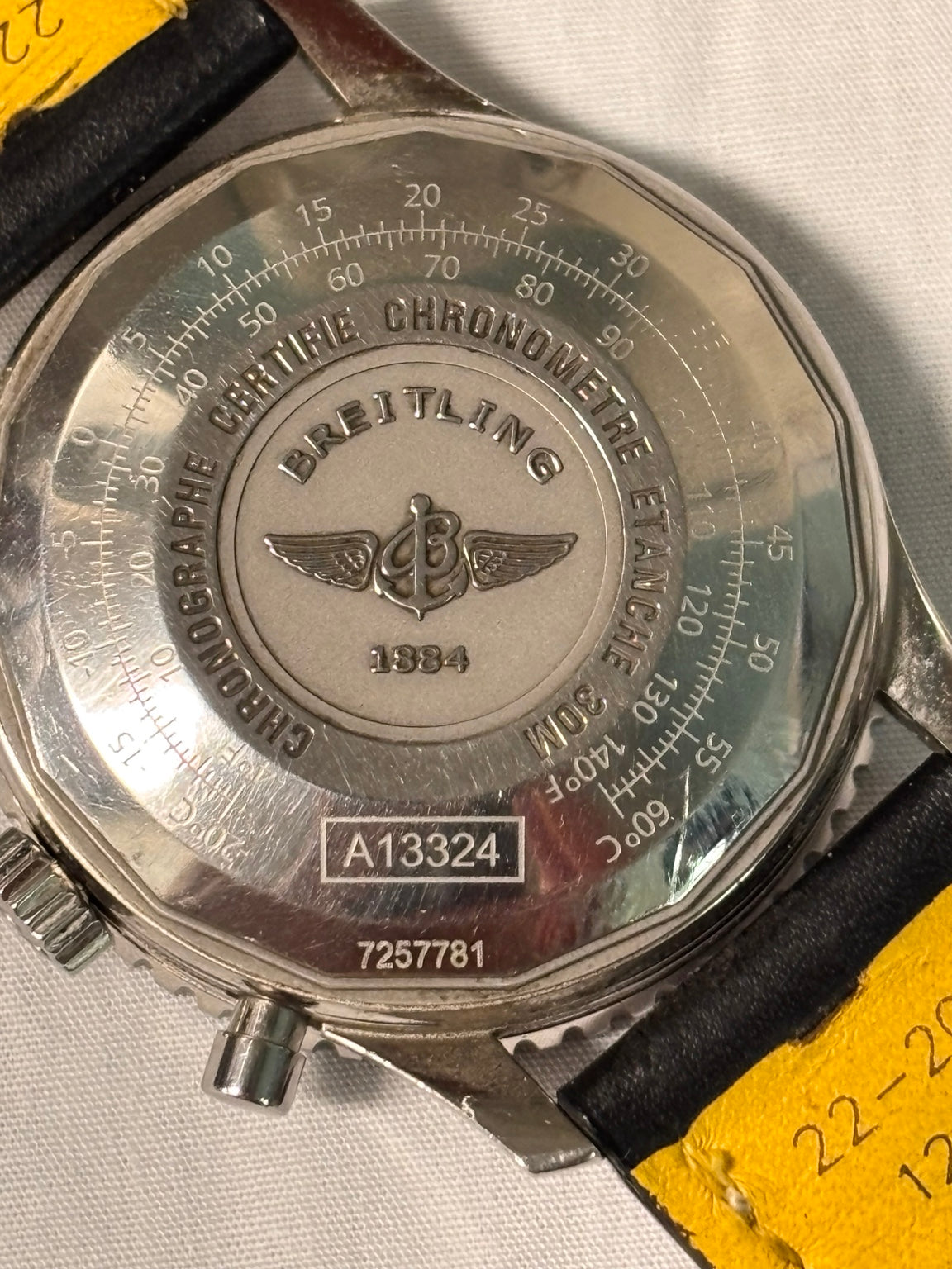 Breitling A13324 caseback reference and serial