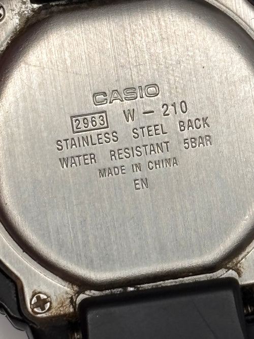 Blue Casio W-210 module 2963 case back