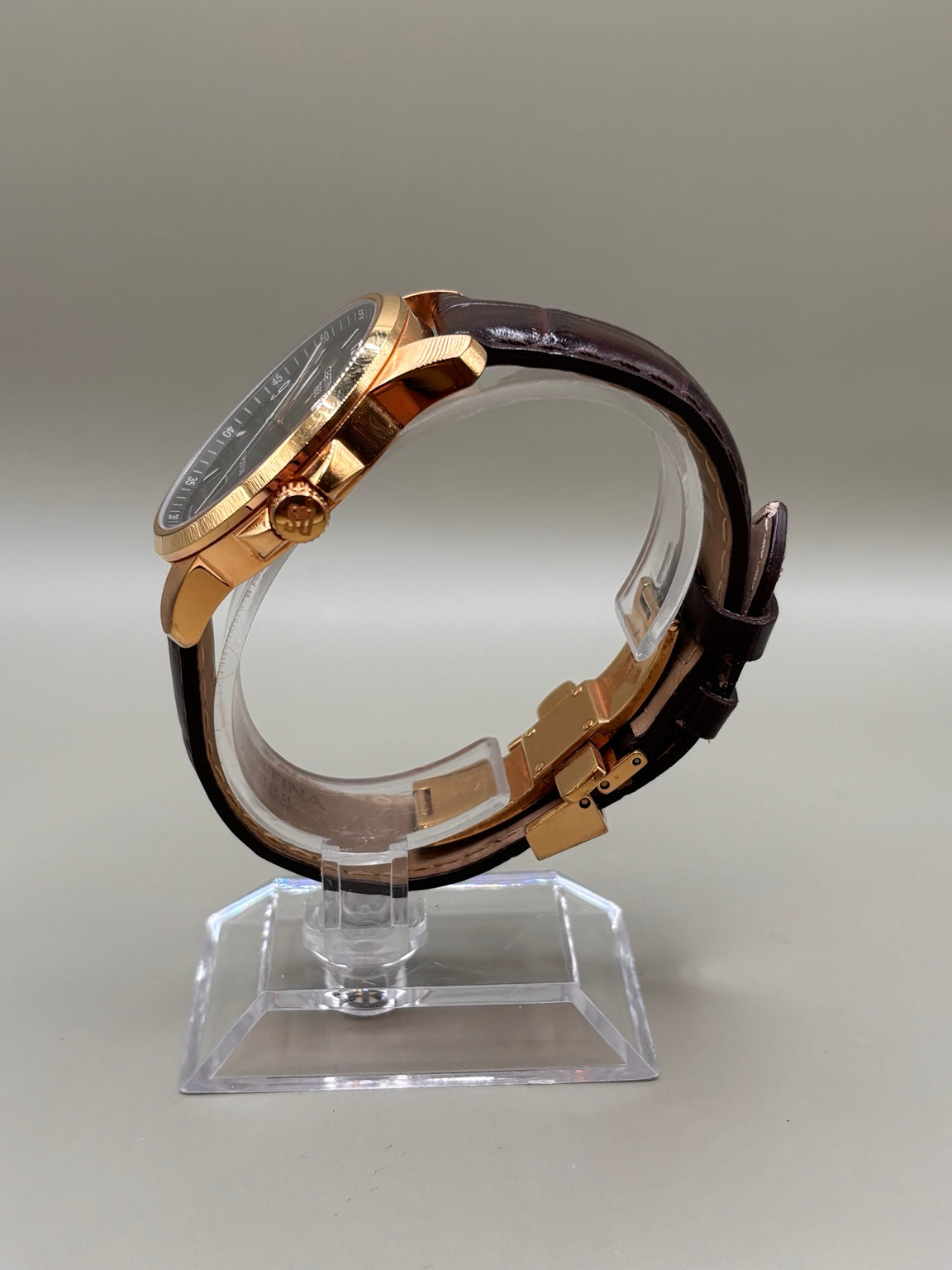 Certina DS Podium rose-gold-tone watch, angled view