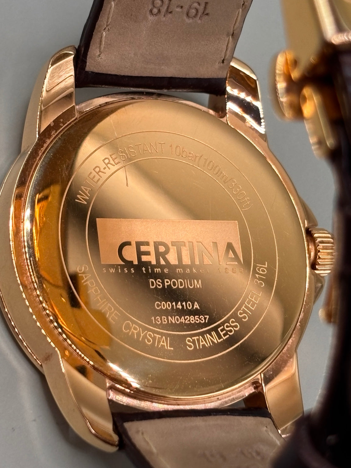 Certina DS Podium C001410A case back
