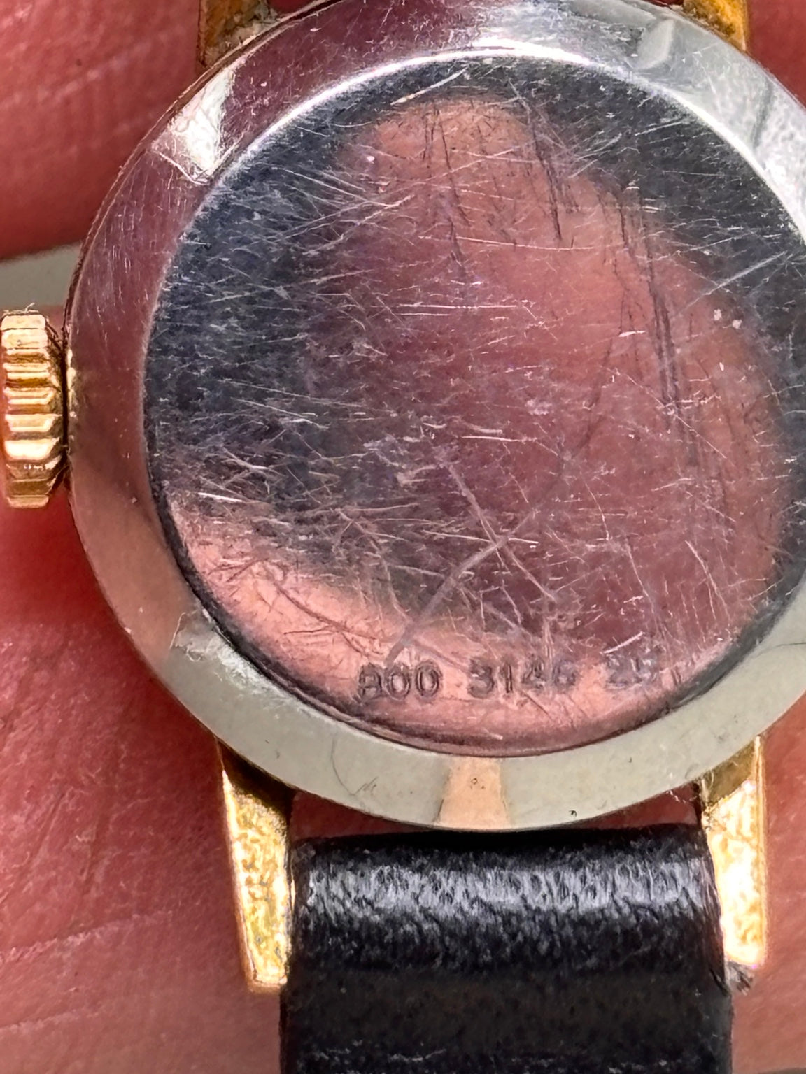 Certina ladies watch case back number