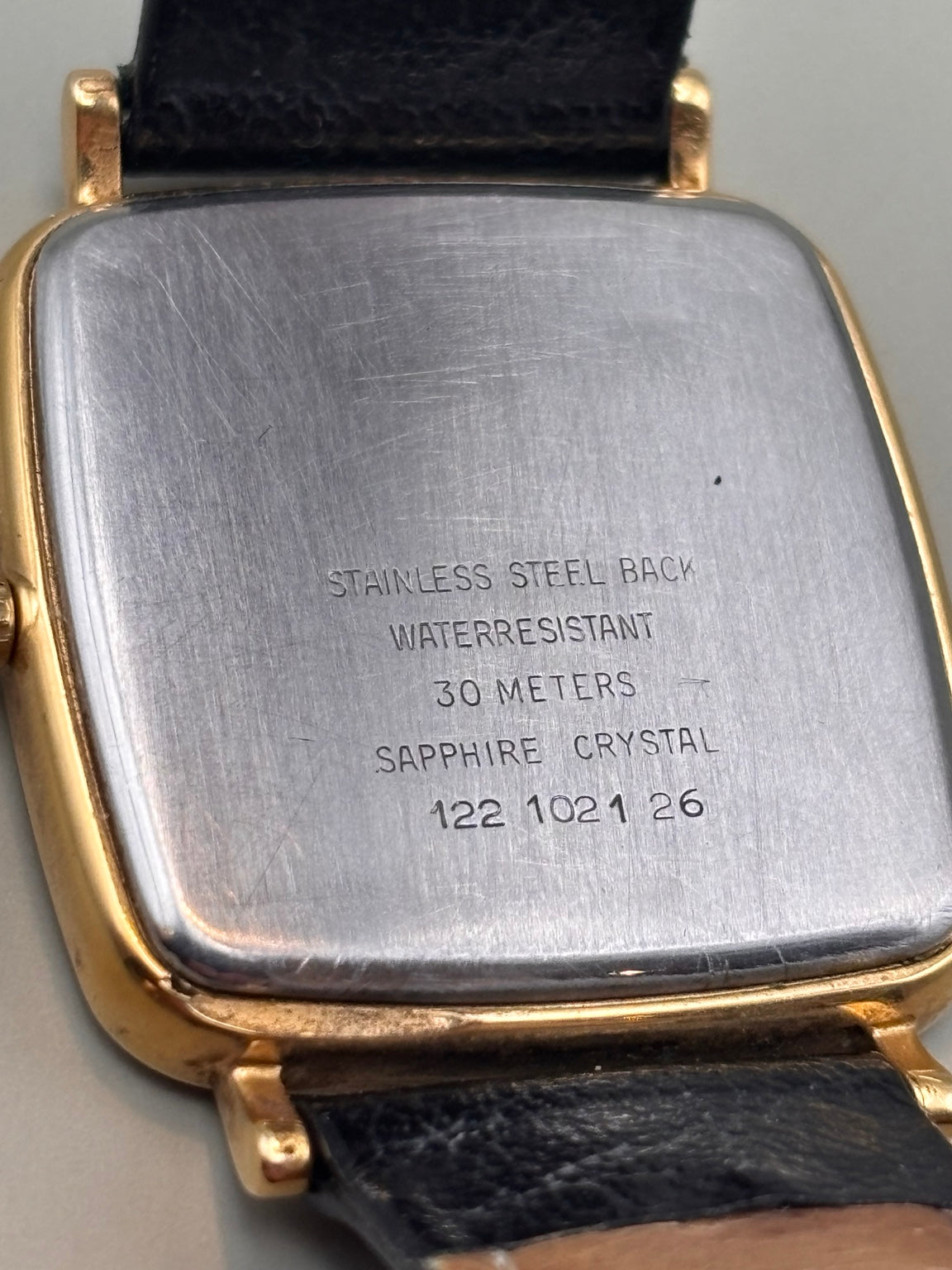 Certina Quartz reference 122 1021 26 stainless steel case back