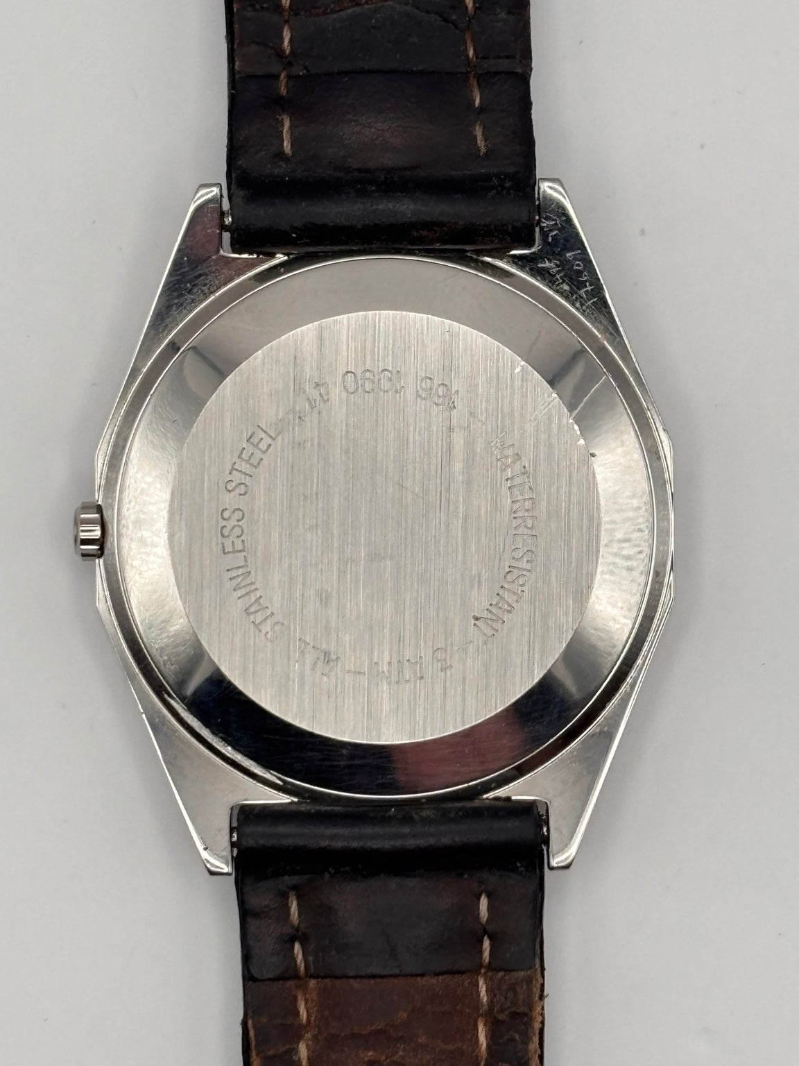 Vintage Certina Swiss quartz watch stainless steel caseback
