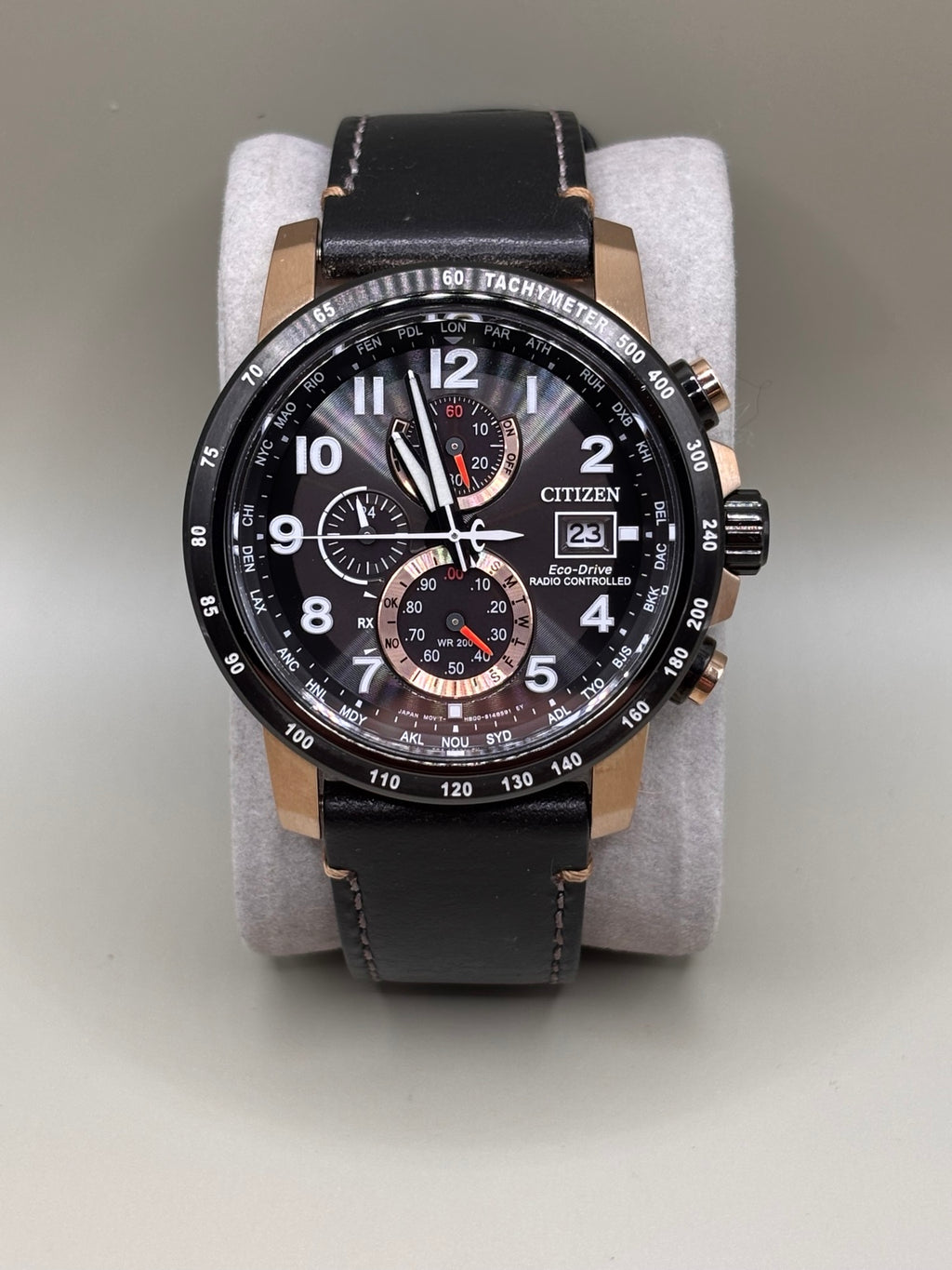 Citizen World Chronograph A-T AT8013-17E front view
