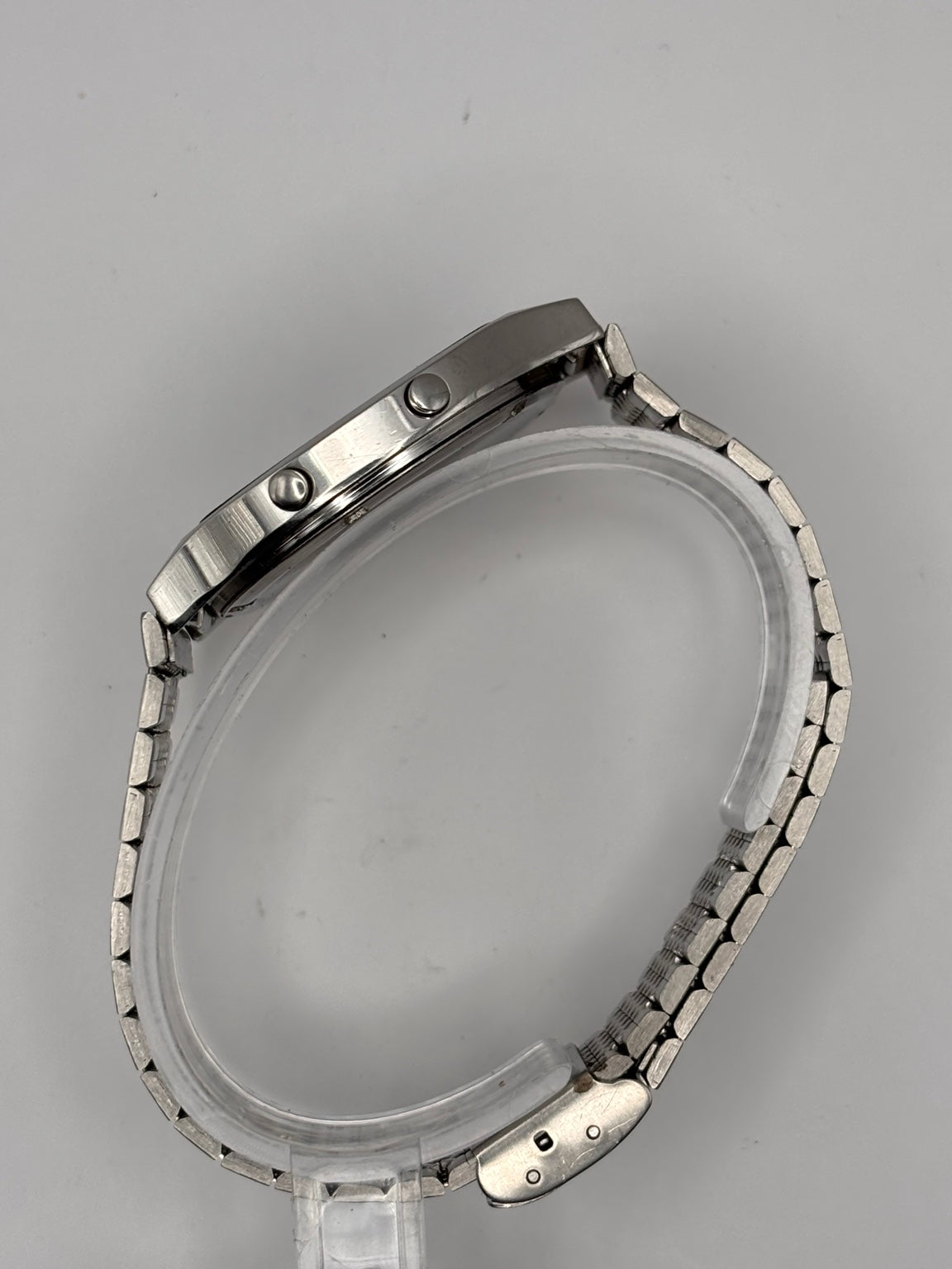 Losta vintage solar digital watch side view