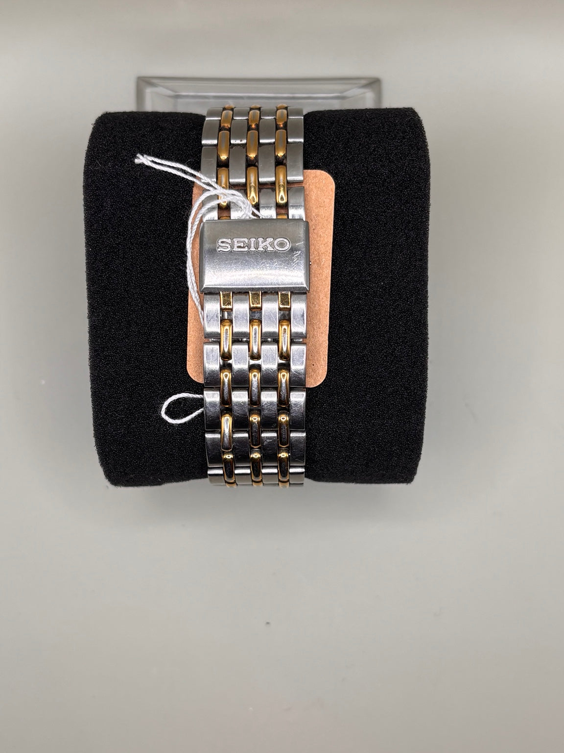 Seiko Kinetic 5M22-7B10 two-tone bracelet and clasp