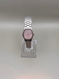 Seiko ladies quartz watch silver dial front